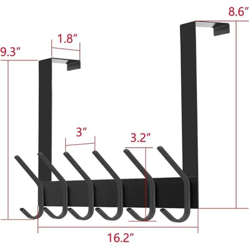 Over The Door Hook, Stainless Steel Heavy Duty Over Door Hanger Holder Coat Hat